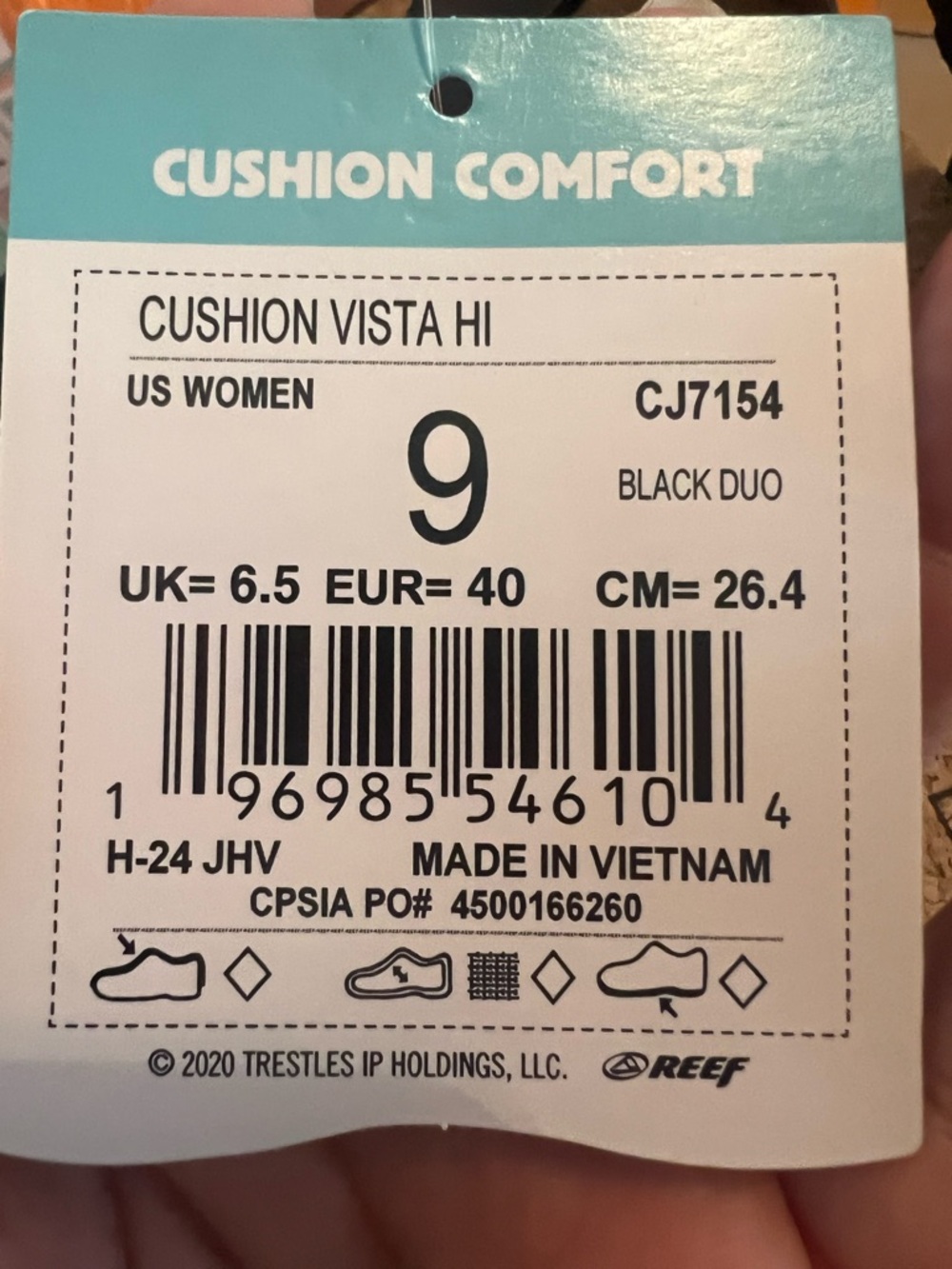 Reef Cushion Vista Hi Slide Sandal Tag - Black Duo - Picture 3 of 5